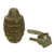 Original U.S. WWII Inert Early War MkII Pineapple Fragmentation Grenade With M10A3 Fuze and M41A1 Transportation Canister Original Items