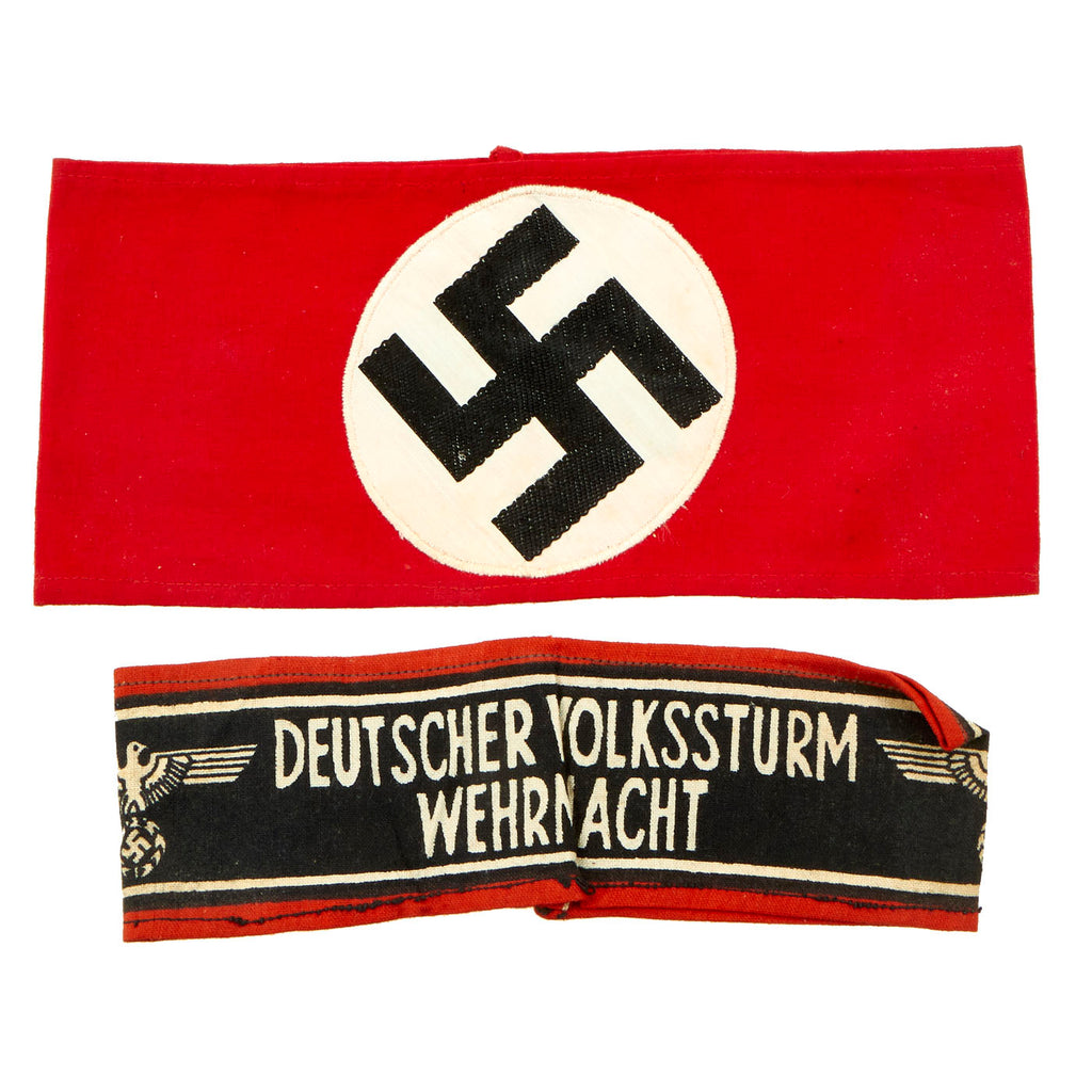 Original German WWII NSDAP and Volkstum Armband Lot - 2 Items Original Items