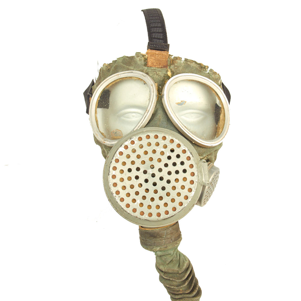 Original Imperial Japanese WWII Navy Radio Operator Type 97 No. 1 Mk. 2 Gas Mask With Filter and Harness Original Items