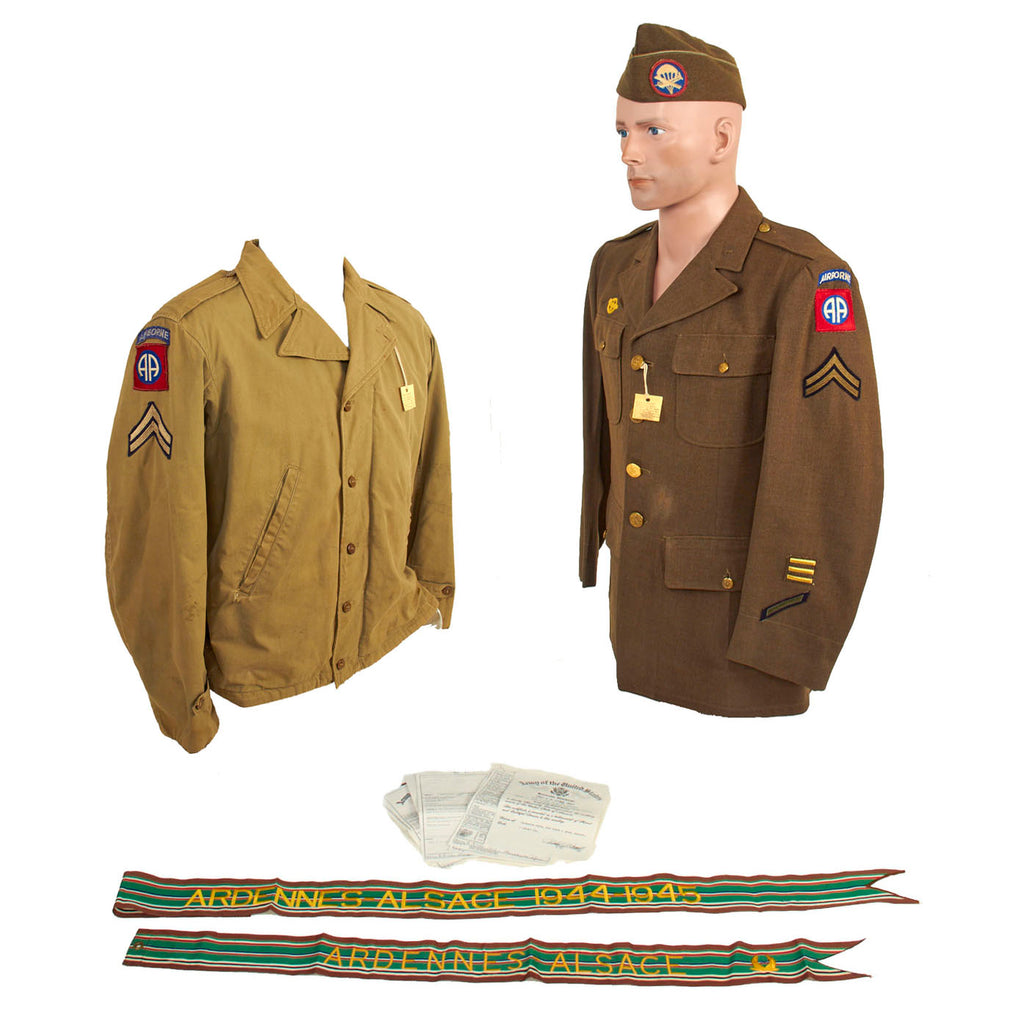 Original U.S. WWII Named 82nd Airborne Uniform Grouping Featuring Cust – International Military Antiques