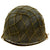 Original U.S. WWII 1944 M1 McCord Front Seam Swivel Bale Helmet with 87th Division Painted Firestone Liner and Helmet Net Original Items