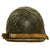 Original U.S. WWII 1944 M1 McCord Front Seam Swivel Bale Helmet with 87th Division Painted Firestone Liner and Helmet Net Original Items