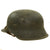 Original German WWII M42 Army Heer Helmet with Dome Stamp, 58cm Liner & Chinstrap - marked NS66 Original Items