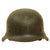 Original German WWII Service Worn M42 Single Decal Army Heer Helmet with Relic 56cm Liner - stamped ckl64 Original Items