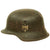 Original German WWII Service Worn M42 Single Decal Army Heer Helmet with Relic 56cm Liner - stamped ckl64 Original Items