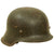 Original German WWII Service Worn M42 Single Decal Army Heer Helmet with Relic 56cm Liner - stamped ckl64 Original Items