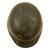 Original German WWII Heer Battle Damaged M40 Single Decal Helmet Shell With Sand Camouflage - EF64 Original Items