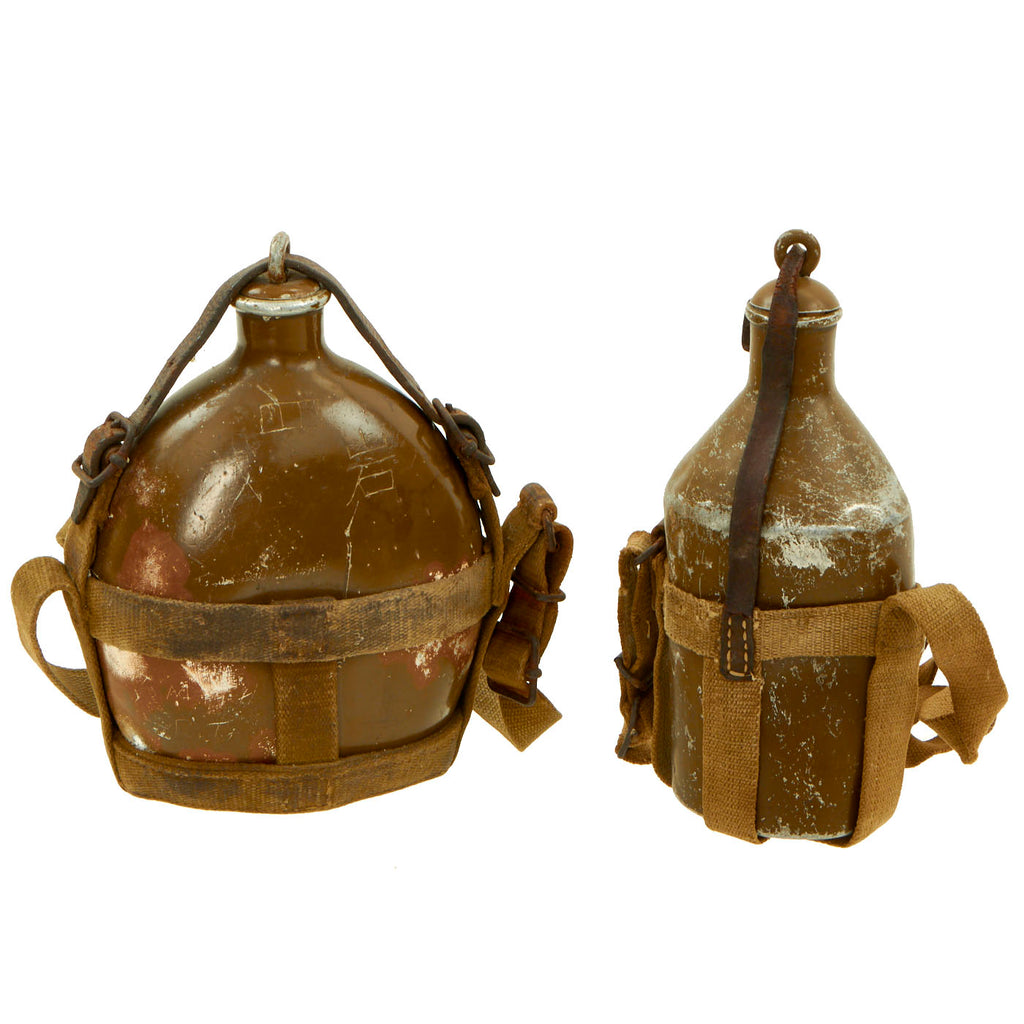 Original Japanese WWI & WWII Imperial Japanese Army Canteen US GI Bringback Lot - 2 Canteens Original Items