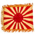 Original WWII Imperial Japanese Rising Sun Army War Flag with Gold Fringe and Ties - 38" x 36" Original Items