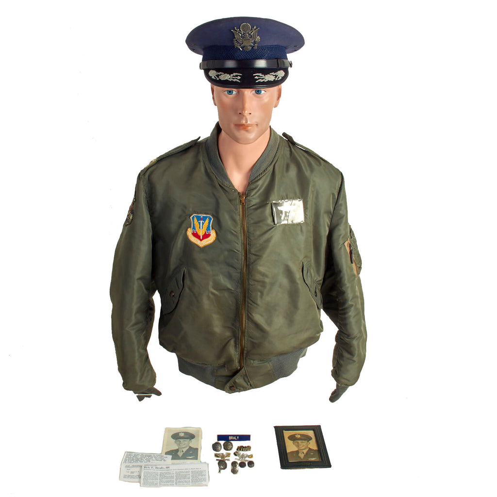 Original U.S. Vietnam War Era USAF L2-B Flight Jacket Grouping Belonging to Colonel Roy E. Braly - WWII B-24 Pilot Shot Down Over Holland and Became POW Original Items