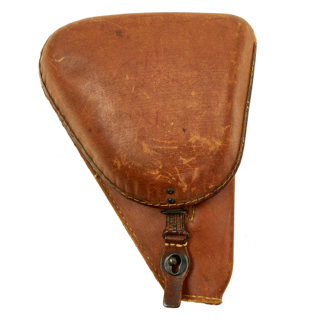 Original Japanese WWII Type 14 Nambu Pistol Rubberized Canvas Holster Original Items