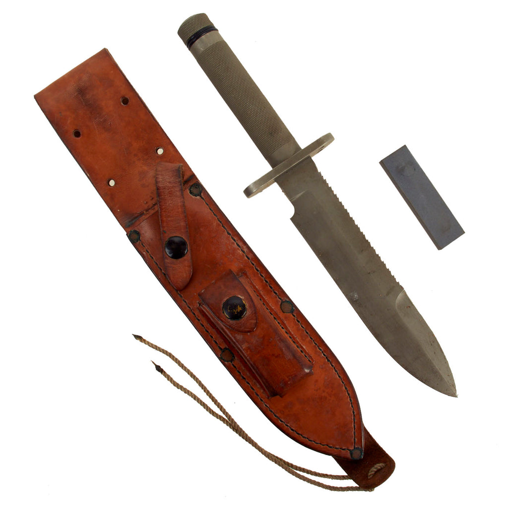 Original U.S. Operation Just Cause Invasion of Panama Robert Parrish Survival Knife Carried by US Ranger During Jump Into Panama - With Sheath and Letter Original Items