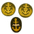 Original Japan WWII Imperial Japanese Army Seaborne Troops Breast Badges With IJN Cap Badges Lot - 8 Items Original Items