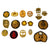 Original Japan WWII Imperial Japanese Cap Badge Lot - 17 Items Original Items
