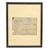 Original German WWII Framed November 1941 Kriegsmarine U-Boat Document Salvaged From The Captain’s Cabin of U-352 Which Sunk of the Coast of North Carolina, USA - With Diver’s Testament Original Items