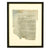 Original German WWII Framed 1942 Kriegsmarine U-Boat Document Salvaged From The Captain’s Cabin of U-352 Which Sunk of the Coast of North Carolina, USA - With Diver’s Testament Original Items