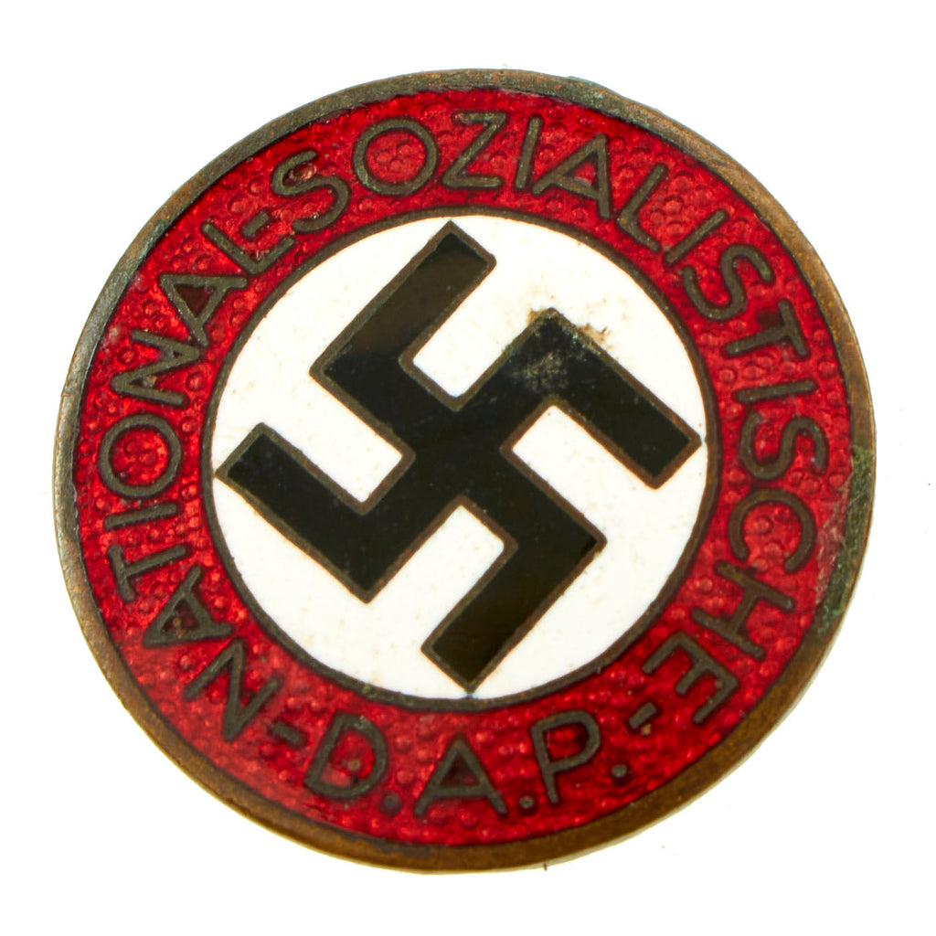Original German NSDAP Party Enamel Membership Badge Pin by Gustav Mössmer - RZM M1/127 Original Items