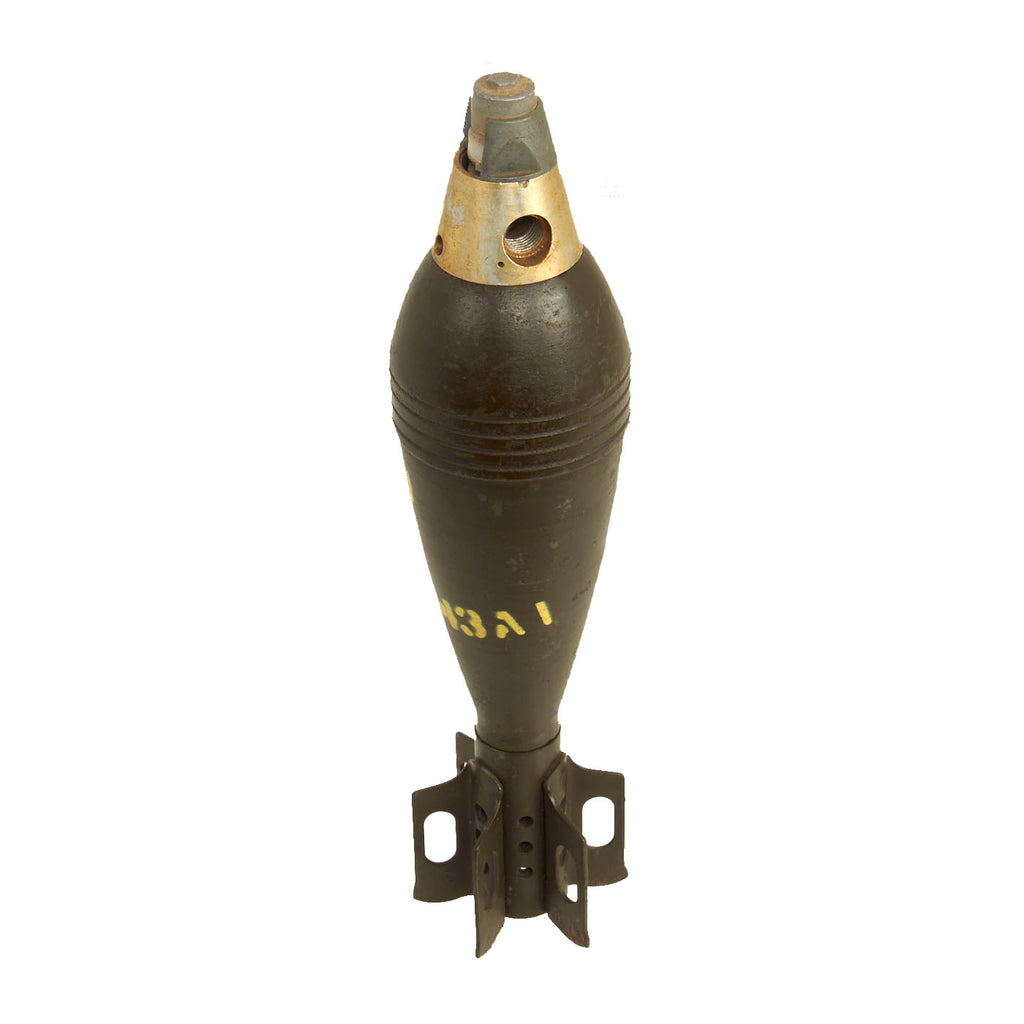 Original U.S. WWII INERT 81mm M43A1 HE Mortar Round With Aluminum M52 ...