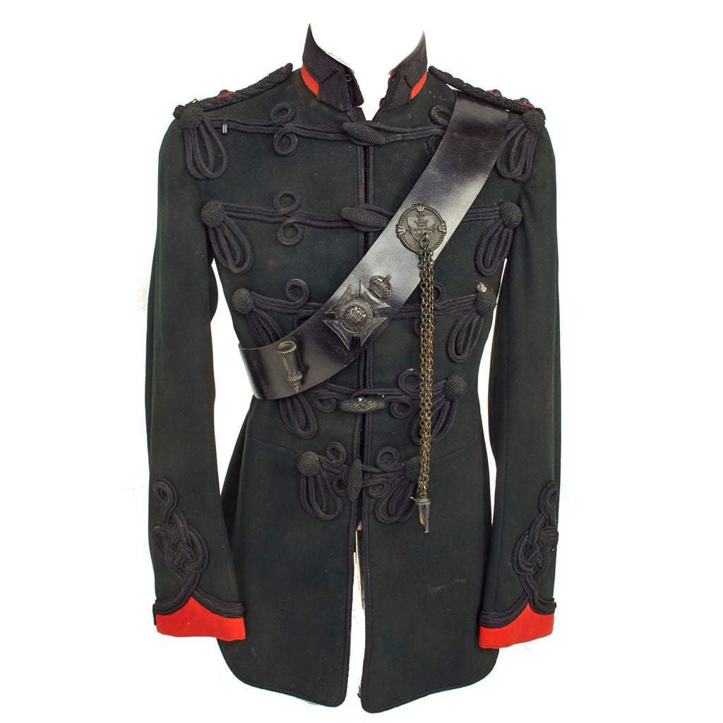 Original British Victorian Robin Hood Rifles Nottinghamshire Officer Attila Dress Tunic With Baldric Original Items