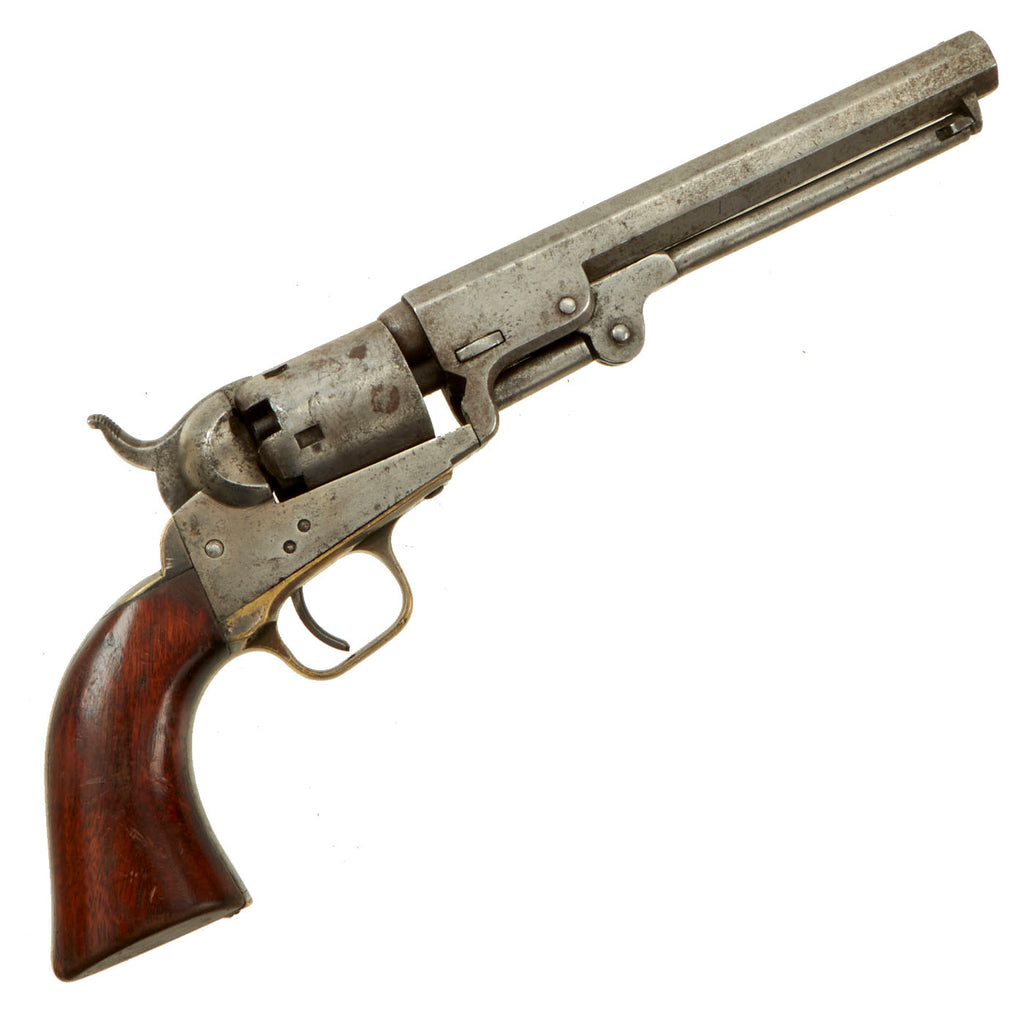 Original U.S. Pre Civil War Colt M1849 Pocket Percussion Revolver with Cylinder Scene and 6" barrel - Serial 46781 made in 1852 Original Items