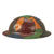 Original U.S. WWI M1917 Doughboy Helmet with Camouflage Panel Textured Paint with Complete Liner and Chinstrap Original Items