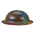 Original U.S. WWI M1917 Doughboy Helmet with Camouflage Panel Textured Paint with Complete Liner and Chinstrap Original Items