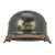 Original German WWII Ostbau Werke Factory Guard Beaded M35 Helmet - Flakpanzer IV Original Items