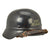 Original German WWII Ostbau Werke Factory Guard Beaded M35 Helmet - Flakpanzer IV Original Items