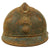 Original French WWI Battle Relic Model 1915 Adrian Infantry Helmet - Horizon Blue Original Items