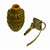 Original U.S. WWII Inert MkII Pineapple Grenade with Yellow Ring and M10A2 Fuze Original Items