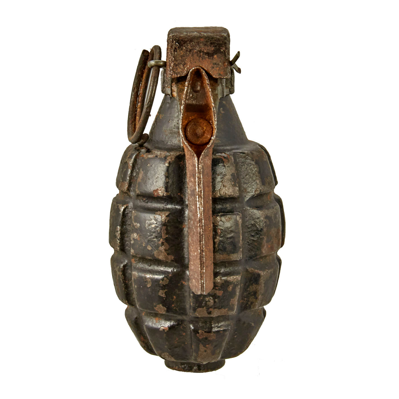 Original U.S. WWI Rare Mark I Inert Pineapple Hand Grenade with