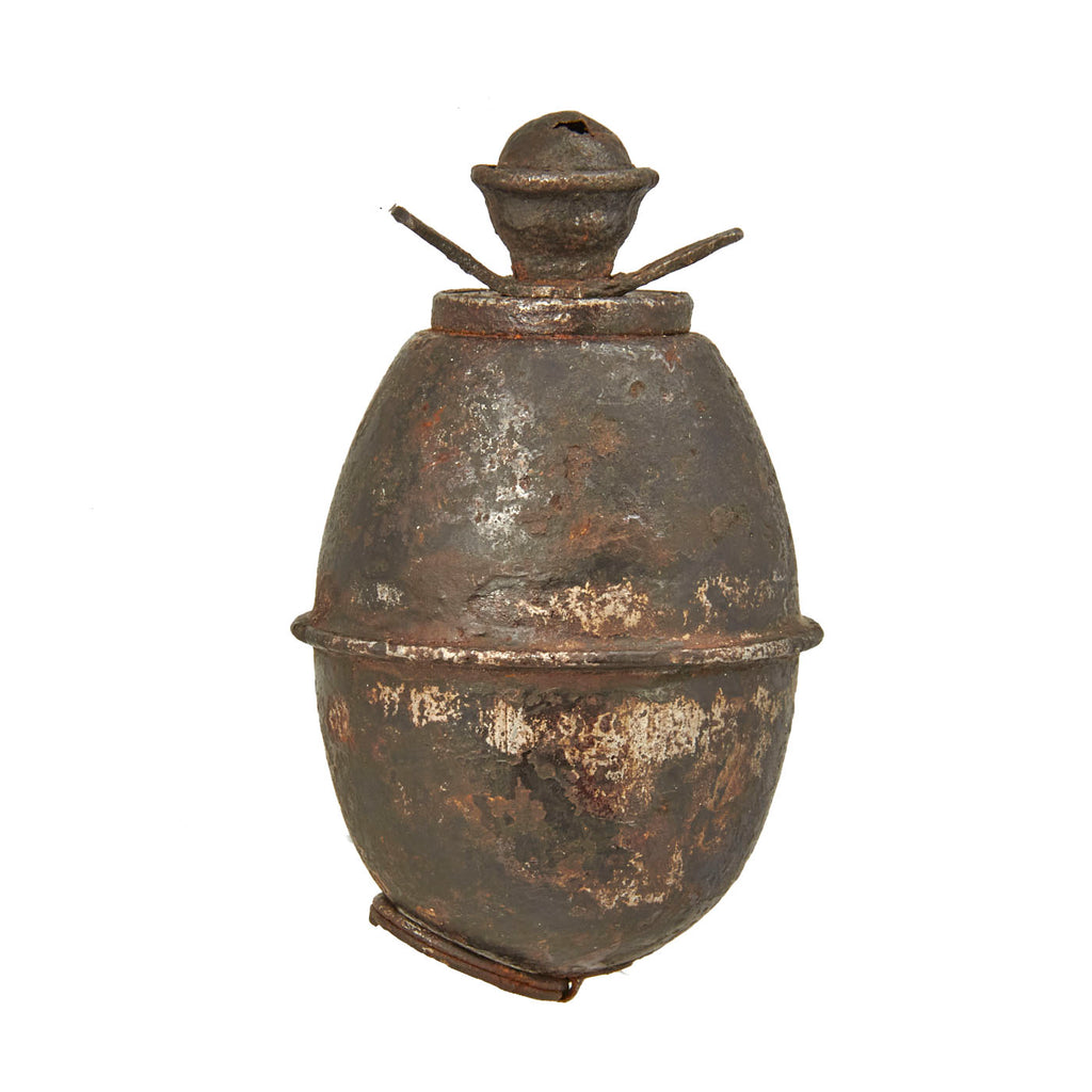 Original German WWII Model 39 Egg Hand Grenade with Original Fuze & Wings - Inert Eierhandgranate Original Items