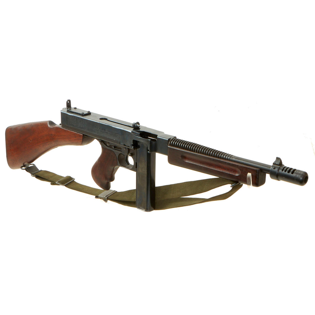 Original U.S. WWII Thompson M1928A1 Display Submachine Gun Serial NO.S-405031 - Original WW2 Parts Original Items