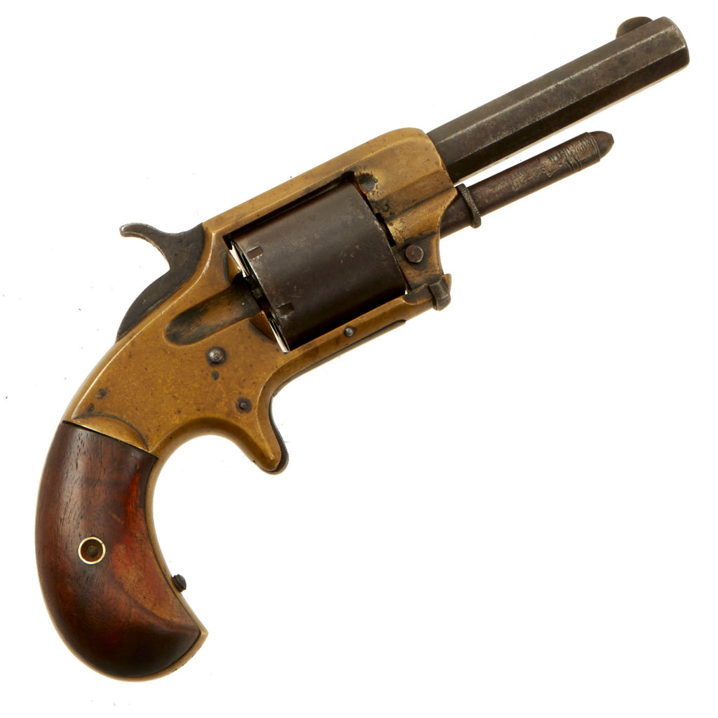 Original U.S. Whitney No. 1-1/2 Rimfire .32cal Brass Frame Single Action Revolver c.1872 - Matching Serial 1588 Original Items