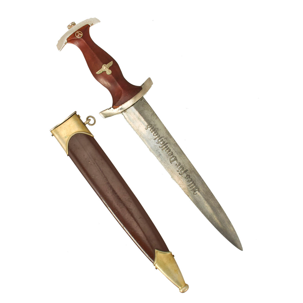 Original German WWII Mid-War SA Dagger with Scabbard by by Robert Klaas - RZM M7/37 Original Items