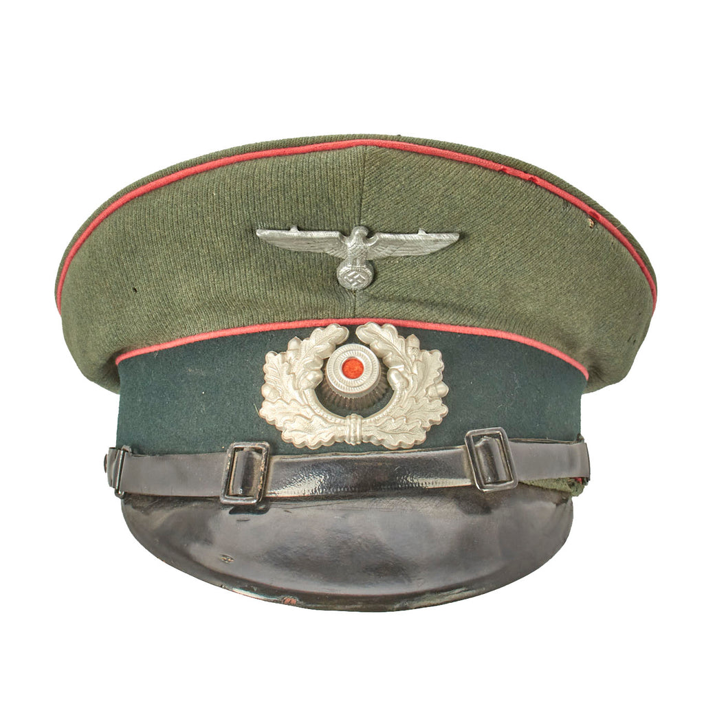 Original German WWII Heer Panzer EM & NCO Schirmmütze Visor Cap - size 57 1/2 Original Items
