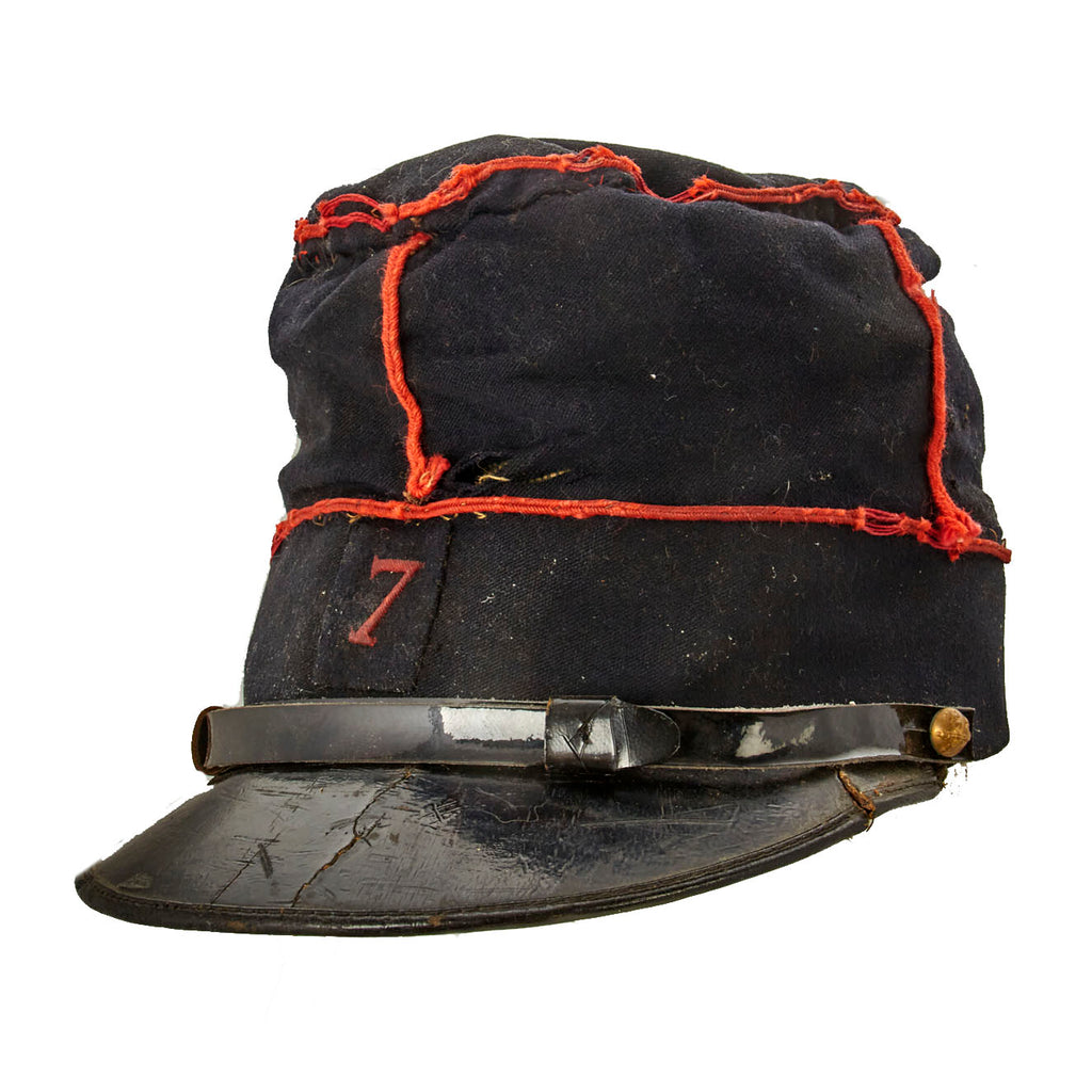 Original French Early WWI M-1910 Enlisted Man’s Kepi for Artillery Troops Original Items