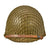 Original U.S. WWII 1944 M1 McCord Front Seam Swivel Bale Helmet with Firestone Liner and Net Original Items