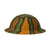 Original U.S. WWI M1917 Doughboy Helmet with Vibrant Camouflage Textured Paint with Complete Liner in Excellent Condition Original Items