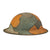 Original U.S. WWI NAMED M1917 Doughboy Helmet with Camouflage Panel Textured Paint - PFC Robert R. McGiffin Original Items
