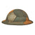 Original U.S. WWI NAMED M1917 Doughboy Helmet with Camouflage Panel Textured Paint - PFC Robert R. McGiffin Original Items