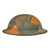 Original U.S. WWI NAMED M1917 Doughboy Helmet with Camouflage Panel Textured Paint - PFC Robert R. McGiffin Original Items