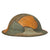 Original U.S. WWI NAMED M1917 Doughboy Helmet with Camouflage Panel Textured Paint - PFC Robert R. McGiffin Original Items