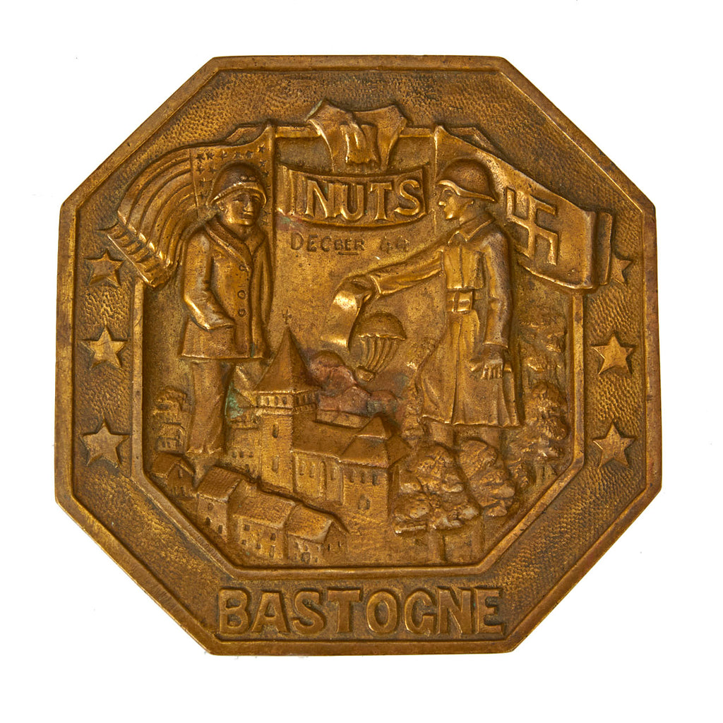 Original WWII U.S. 101st Airborne Battle of the Bulge Brass NUTS