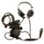 Original U.S. WWII U.S. Navy Talker Helmet With Headset and Microphone and KAPOK Yoke-Type Life Jacket Original Items