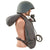 Original U.S. WWII U.S. Navy Talker Helmet With Headset and Microphone and KAPOK Yoke-Type Life Jacket Original Items