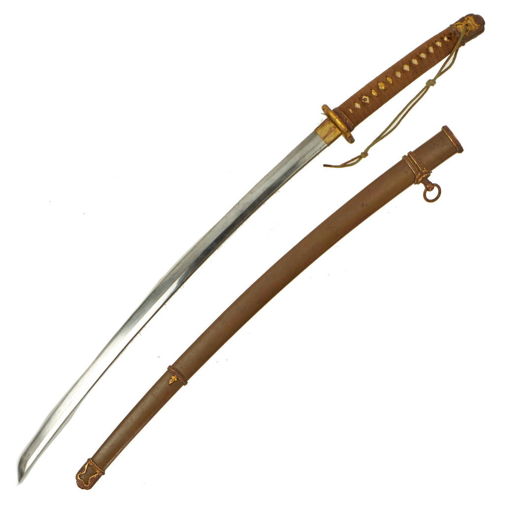 Original WWII Japanese Army Officer Type 98 Shin-Gunto Katana Sword with Steel Scabbard Original Items