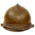Original Rare French WWI Model 1915 Adrian Officer's Helmet with Zouave & Tirailleurs RF Badge - Complete with Liner and Chinstrap Original Items