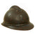 Original Romanian Issue French WWI Model 1915 Adrian Helmet in Horizon Blue with King Ferdinand Badge Original Items