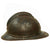 Original Romanian Issue French WWI Model 1915 Adrian Helmet in Horizon Blue with King Ferdinand Badge Original Items